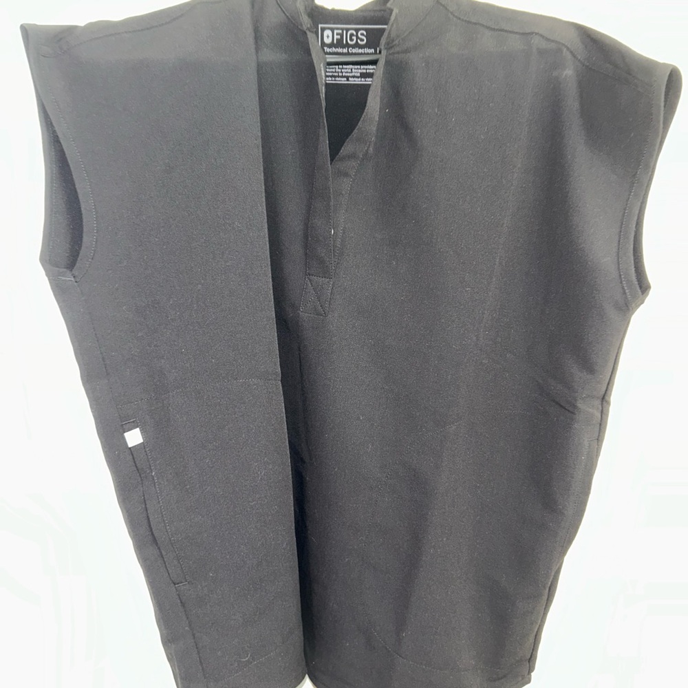 Figs Rafaela Oversized Scrub Top Black